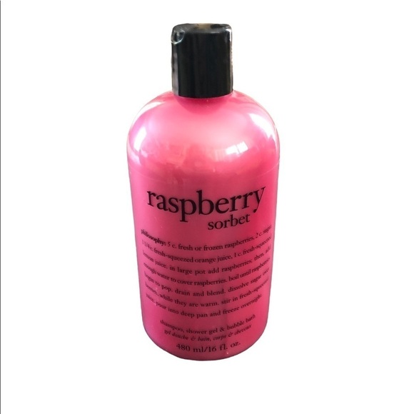 Philosophy Raspberry Sorbet Shampoo Shower Gel & Bubble Bath 16Oz. Sealed - Picture 1 of 4